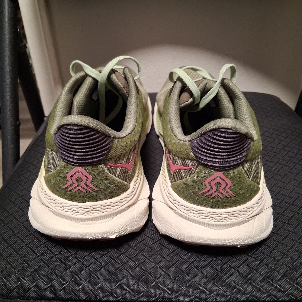 Hoka Women's Sneakers - Olive and Pink - Picture 4 of 6